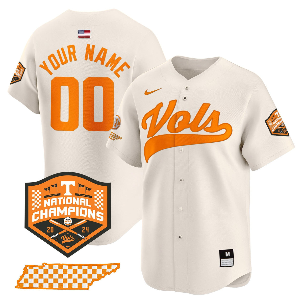 Tennessee Volunteers 2024 Champions Vapor Premier Limited Custom Jersey - All Stitched - image 7