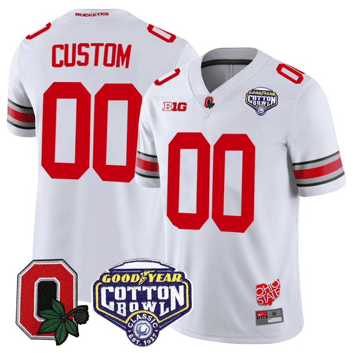 Ohio State Buckeyes Good Year Cotton Bowl Patch Custom Jersey - All Stitched - image 3