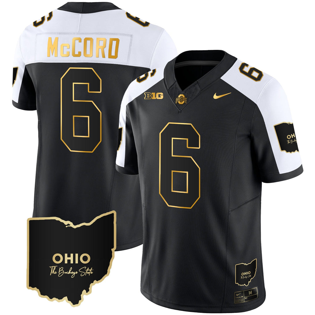 Men's Ohio State Buckeyes 2023 Vapor Limited Gold Jersey - Ohio Patch - All Stitched - image 5