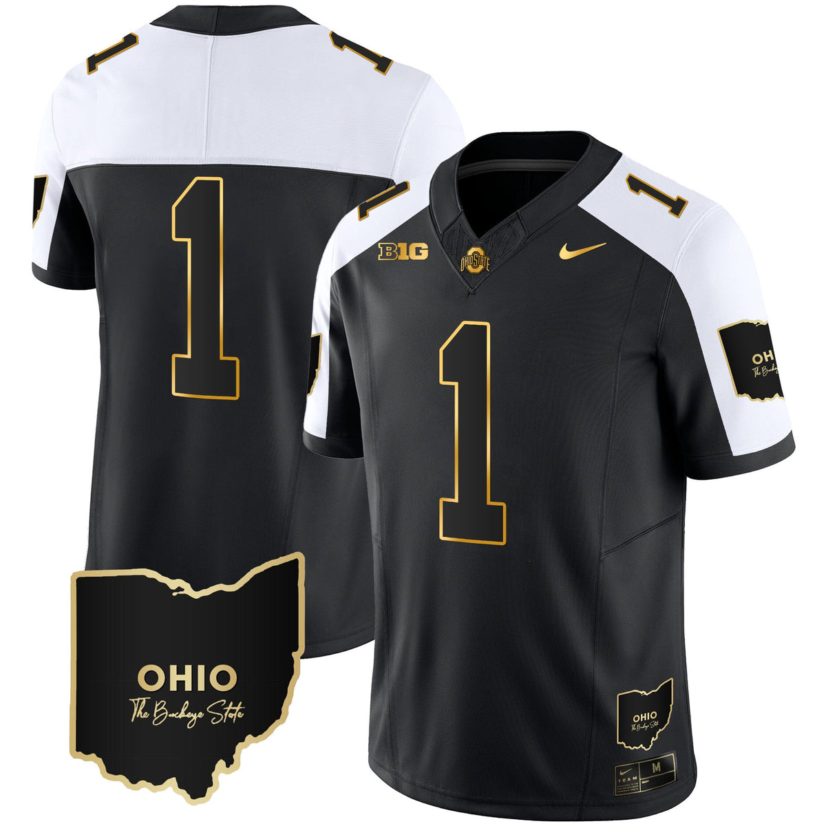 Men's Ohio State Buckeyes 2023 Vapor Limited Gold Jersey - Ohio Patch - All Stitched - image 7
