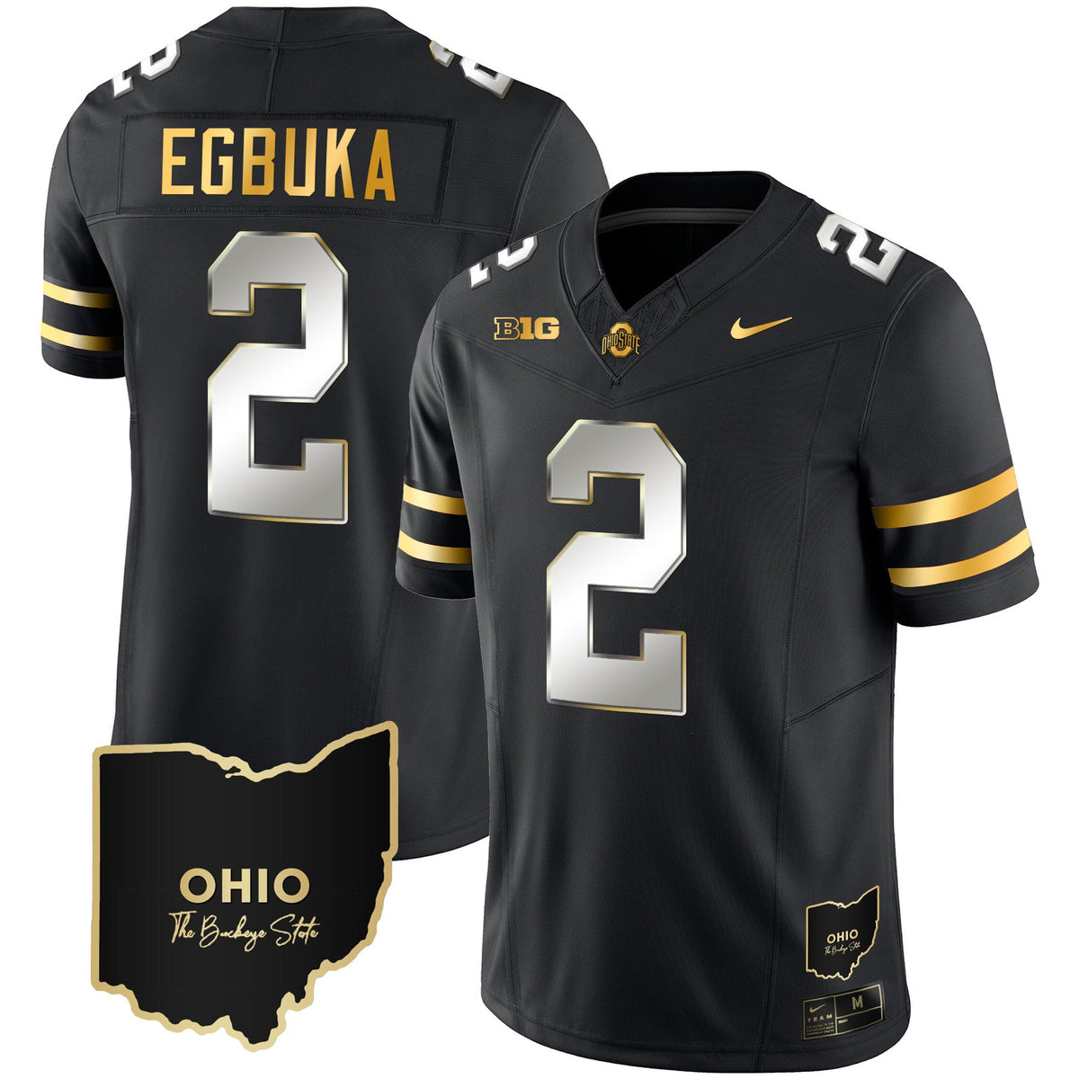 Men's Ohio State Buckeyes 2023 Vapor Limited Gold Jersey - Ohio Patch - All Stitched - image 11