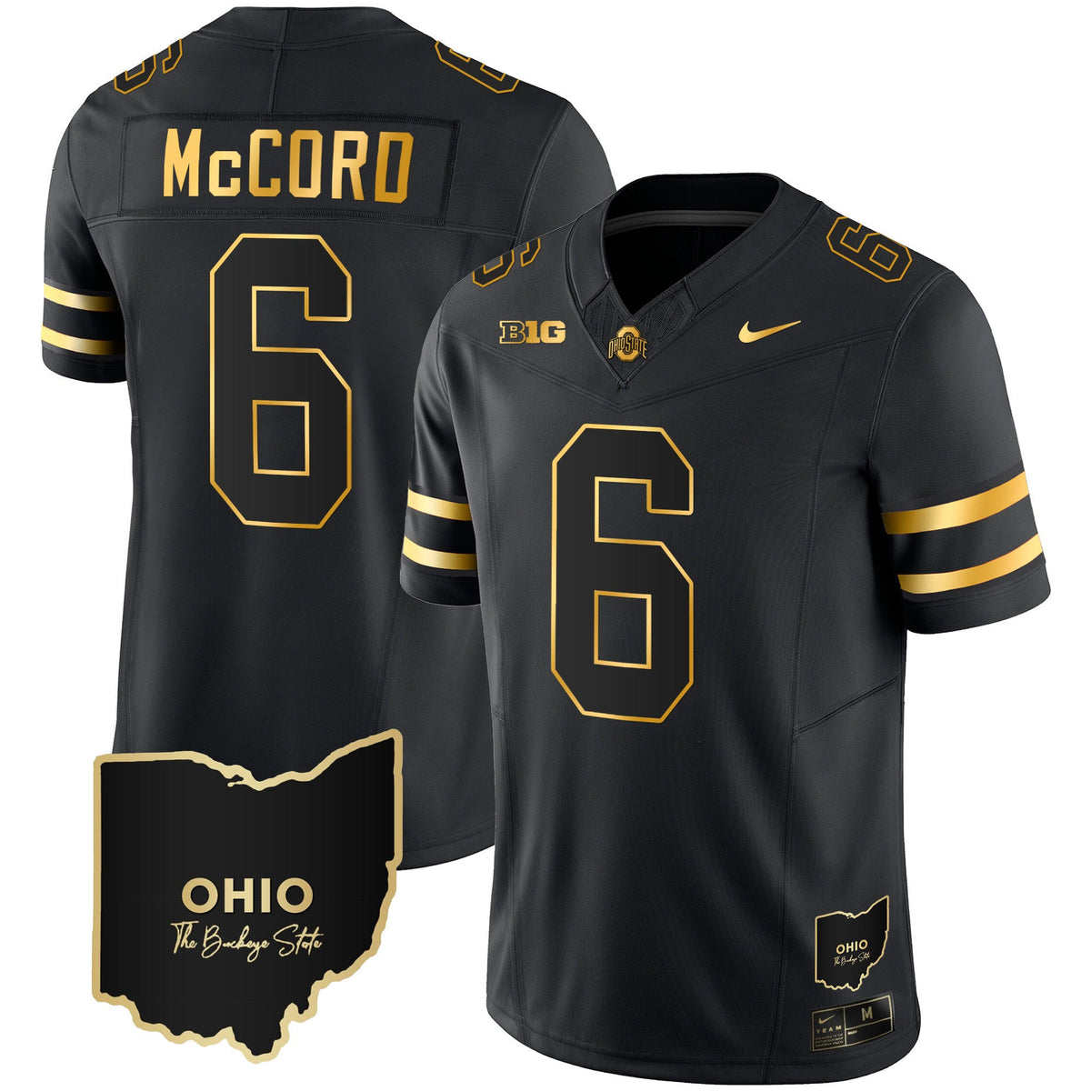 Men's Ohio State Buckeyes 2023 Vapor Limited Gold Jersey - Ohio Patch - All Stitched - image 19