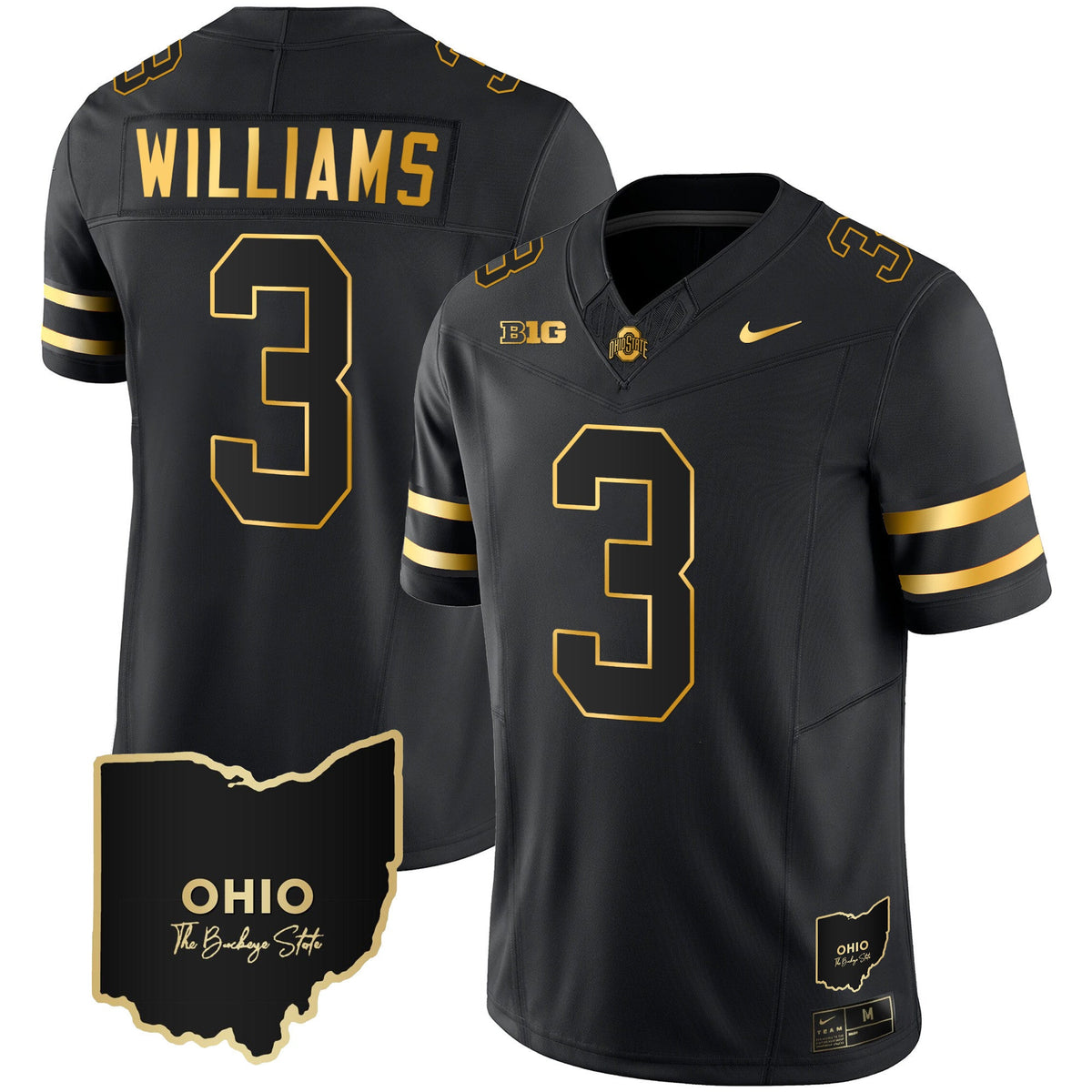 Men's Ohio State Buckeyes 2023 Vapor Limited Gold Jersey - Ohio Patch - All Stitched - image 20