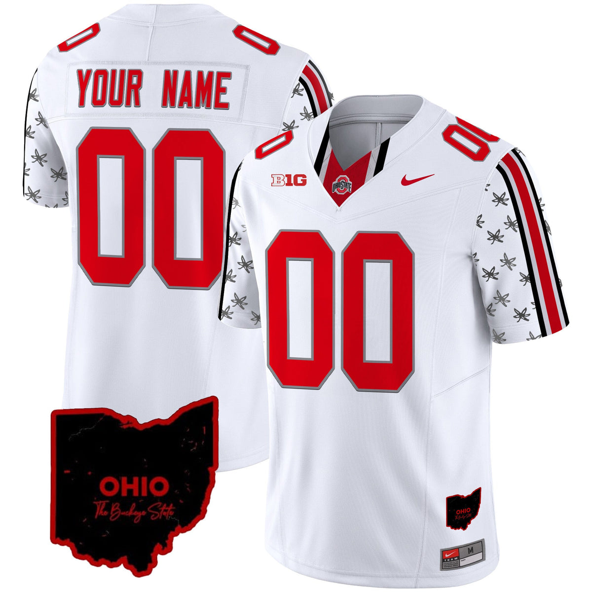 Ohio State Buckeyes 2024 Home Patch Vapor Limited Custom Jersey - All Stitched - image 2
