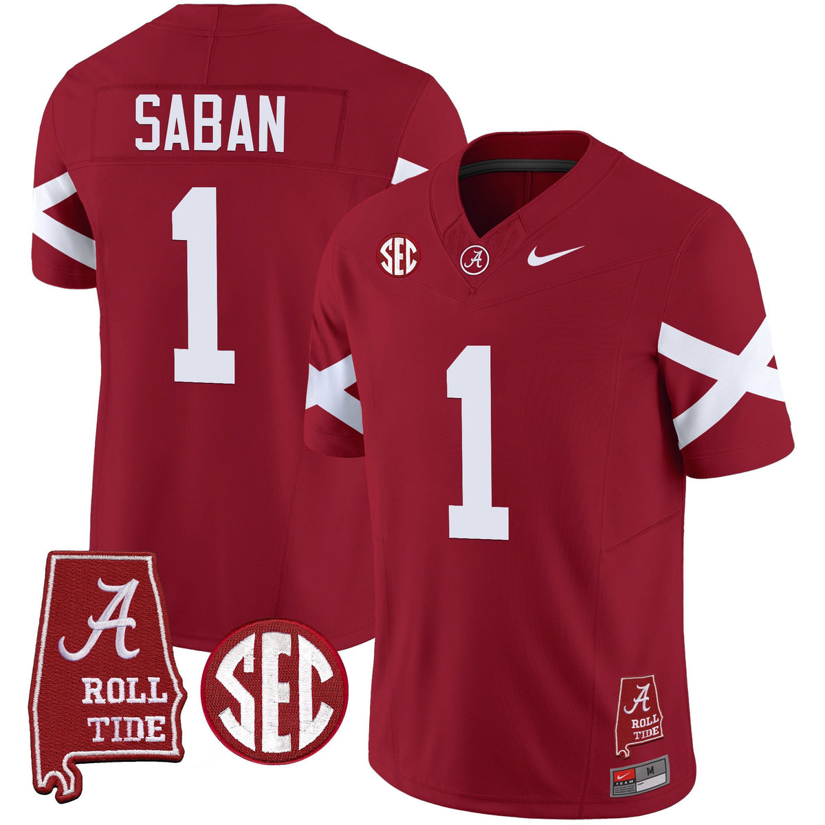 Men's Alabama Crimson Tide Vapor Limited Jersey V6 - Alabama Map - All Stitched - image 2