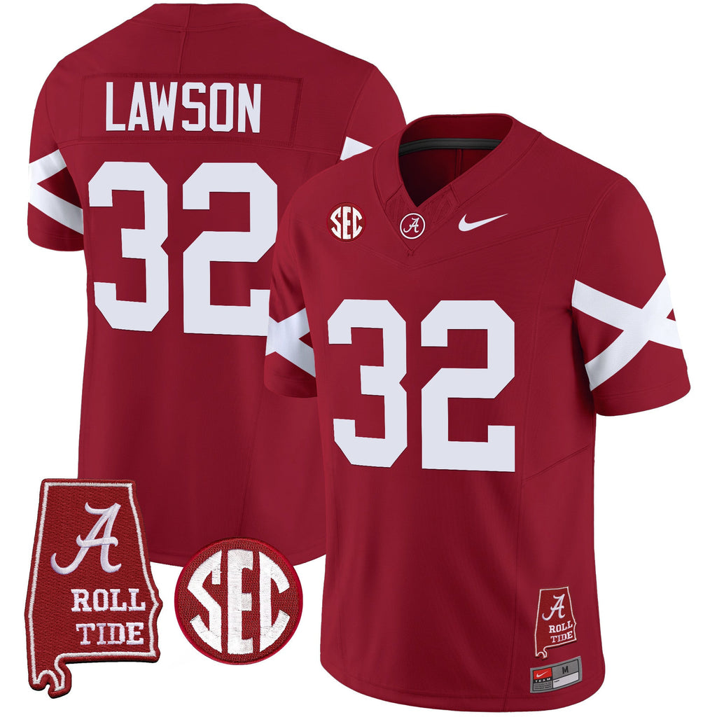 Men's Alabama Crimson Tide Vapor Limited Jersey V6 - Alabama Map - All Stitched - image 3