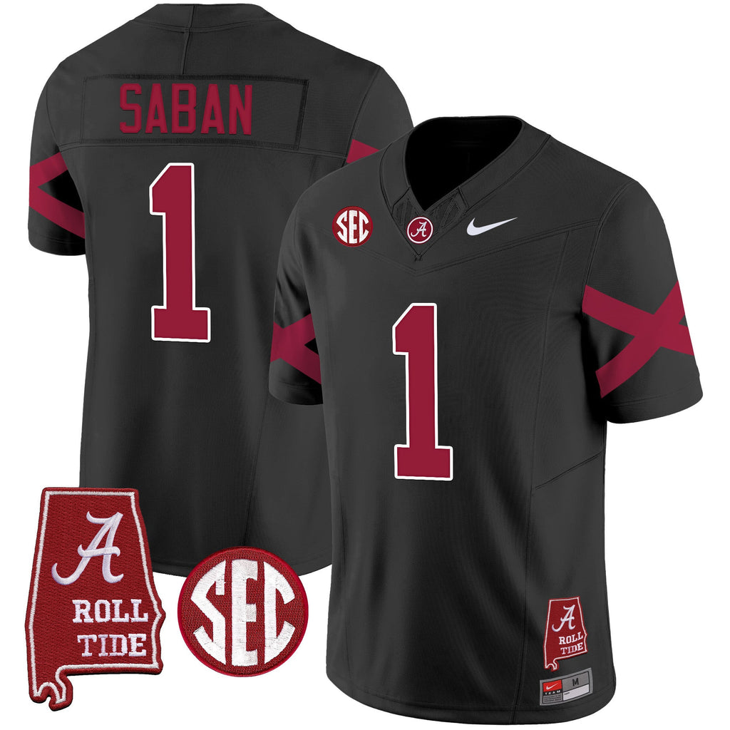 Men's Alabama Crimson Tide Vapor Limited Jersey V6 - Alabama Map - All Stitched - image 9