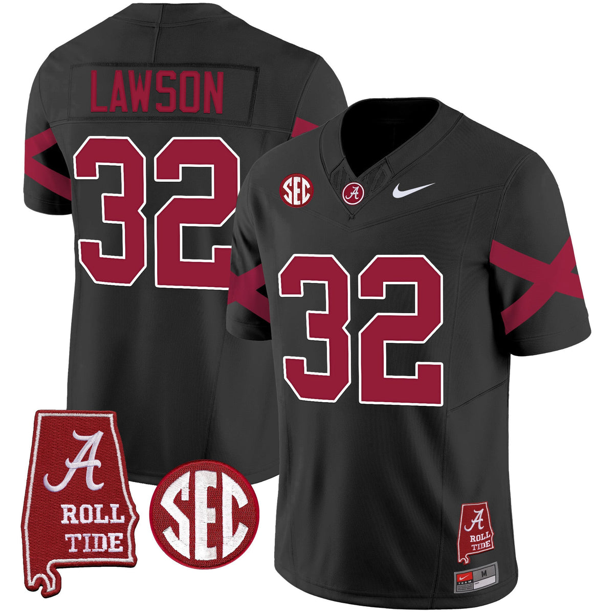 Men's Alabama Crimson Tide Vapor Limited Jersey V6 - Alabama Map - All Stitched - image 10