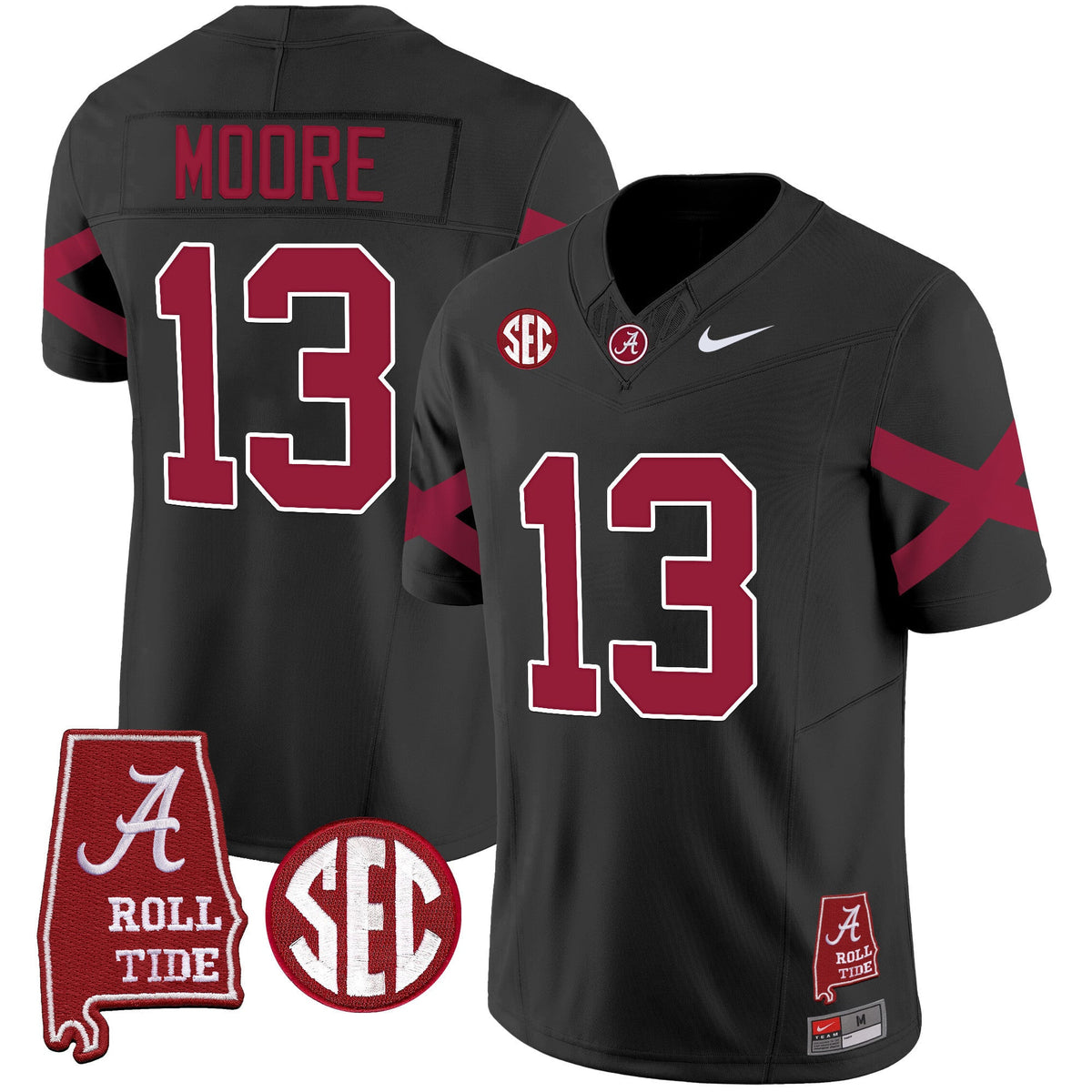 Men's Alabama Crimson Tide Vapor Limited Jersey V6 - Alabama Map - All Stitched - image 12