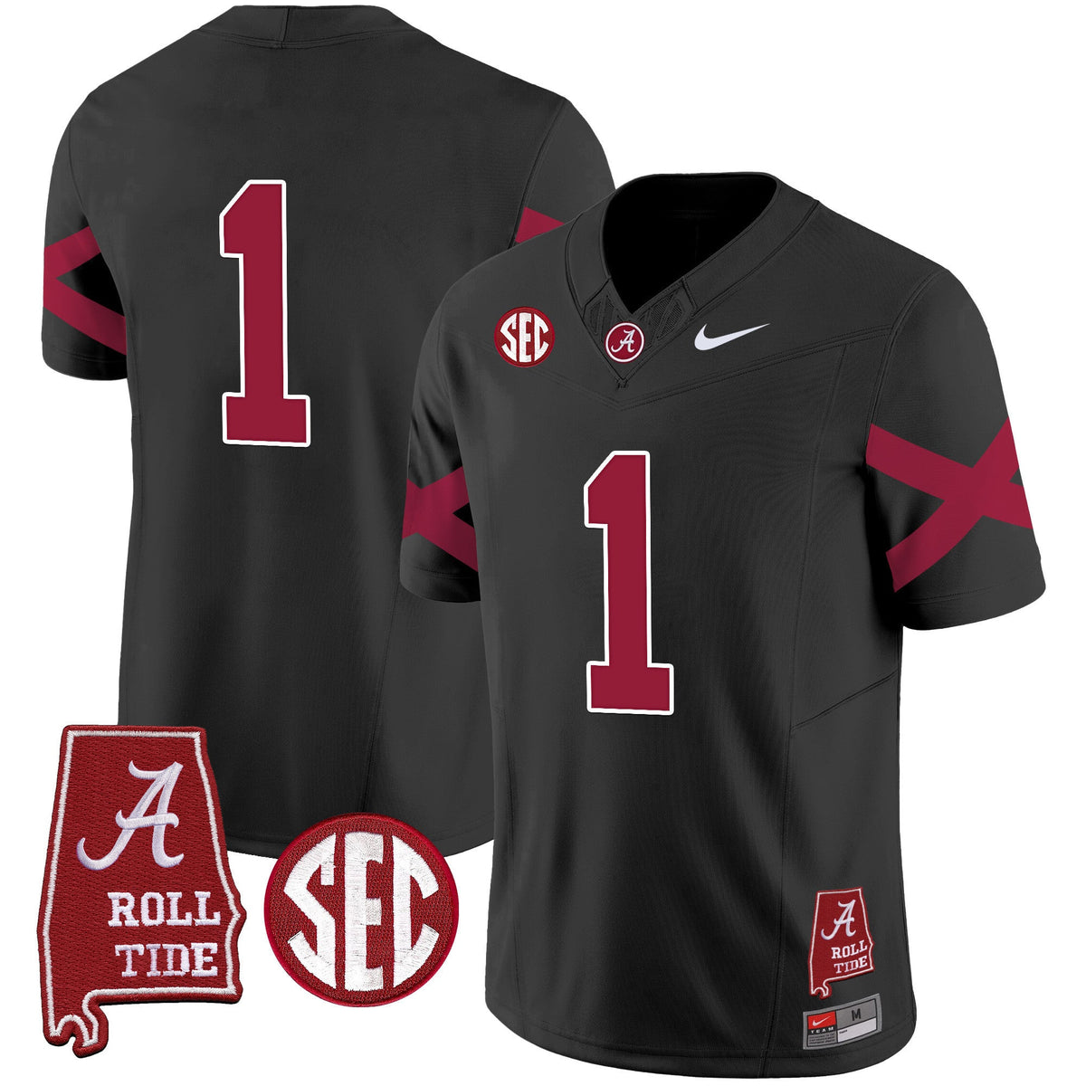 Men's Alabama Crimson Tide Vapor Limited Jersey V6 - Alabama Map - All Stitched - image 14