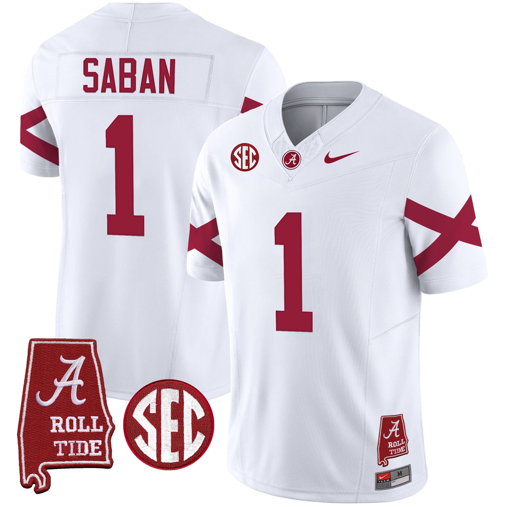 Men's Alabama Crimson Tide Vapor Limited Jersey V6 - Alabama Map - All Stitched - image 16