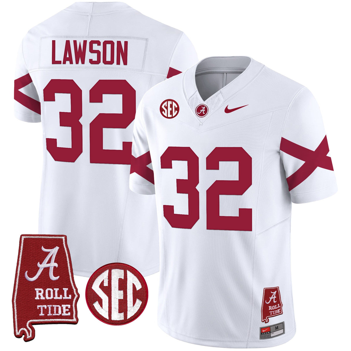 Men's Alabama Crimson Tide Vapor Limited Jersey V6 - Alabama Map - All Stitched - image 17