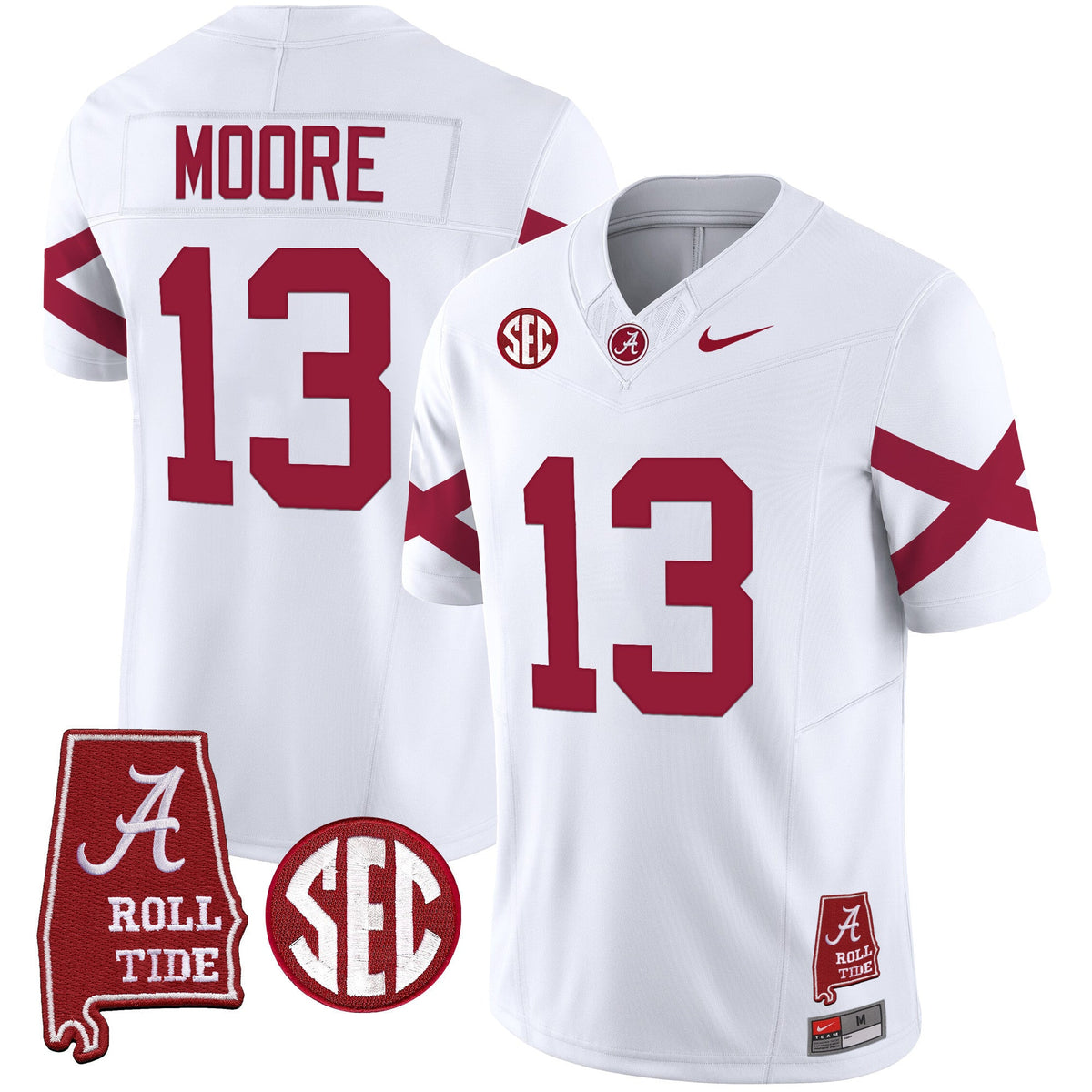 Men's Alabama Crimson Tide Vapor Limited Jersey V6 - Alabama Map - All Stitched - image 19