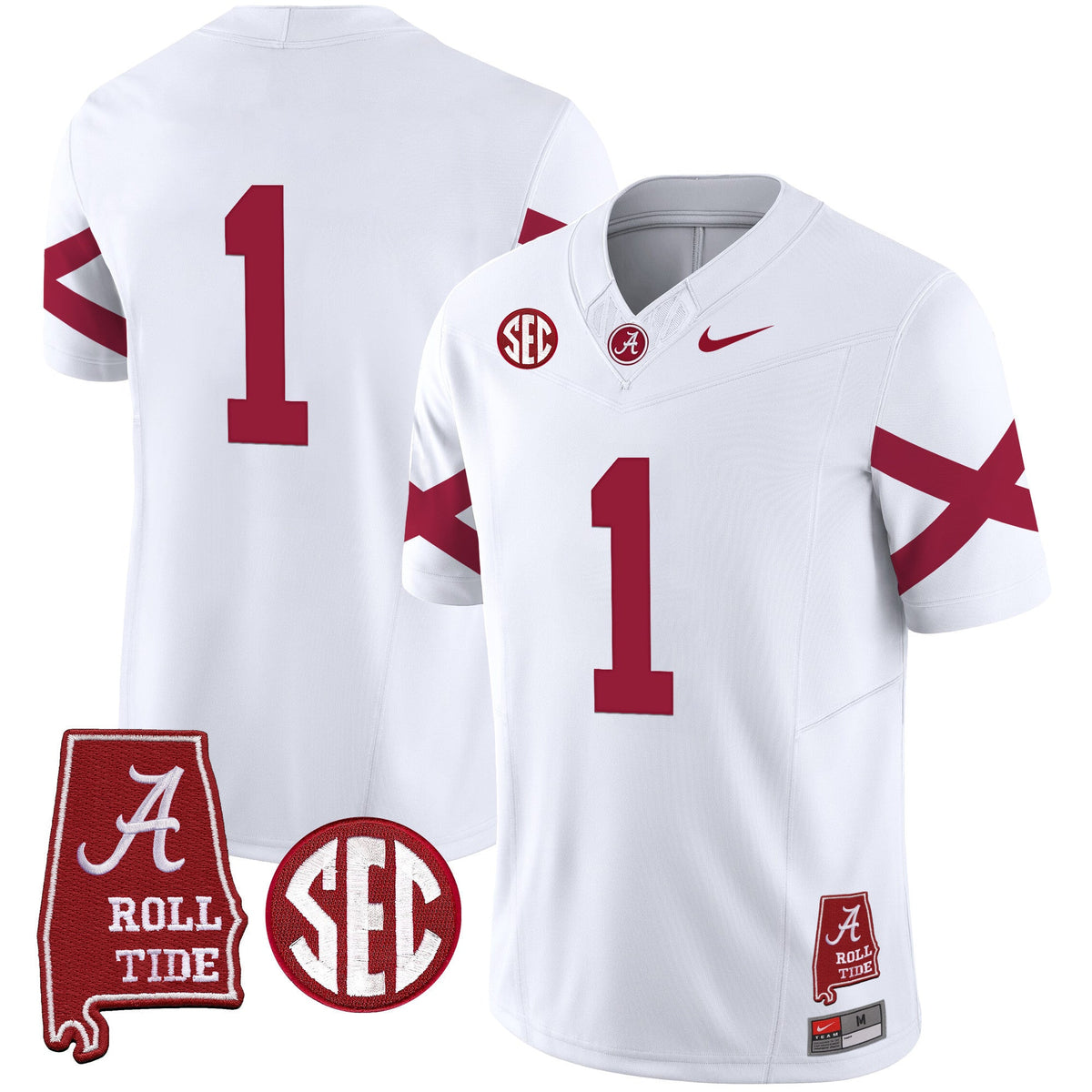 Men's Alabama Crimson Tide Vapor Limited Jersey V6 - Alabama Map - All Stitched - image 21