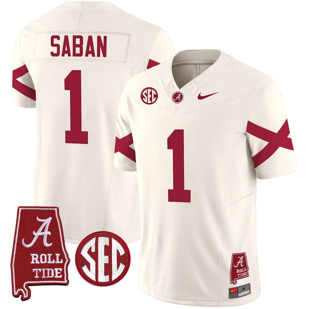 Men's Alabama Crimson Tide Vapor Limited Jersey V6 - Alabama Map - All Stitched - image 23
