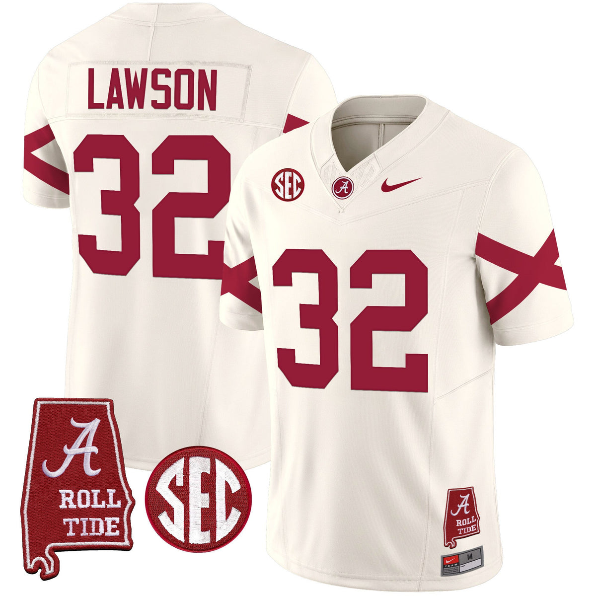 Men's Alabama Crimson Tide Vapor Limited Jersey V6 - Alabama Map - All Stitched - image 24