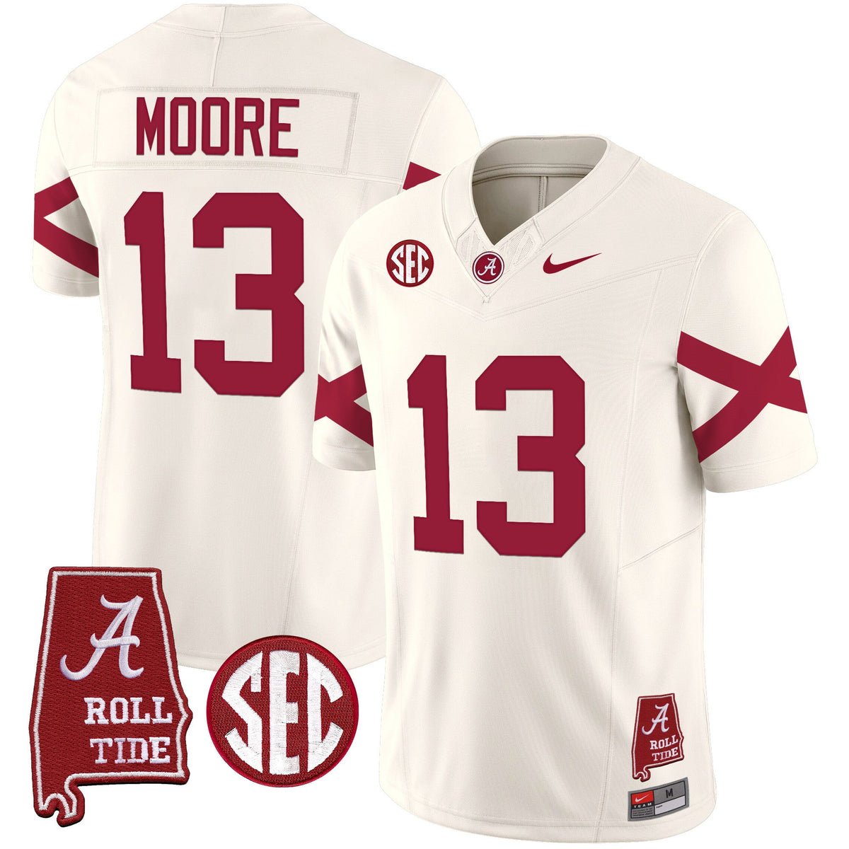 Men's Alabama Crimson Tide Vapor Limited Jersey V6 - Alabama Map - All Stitched - image 26
