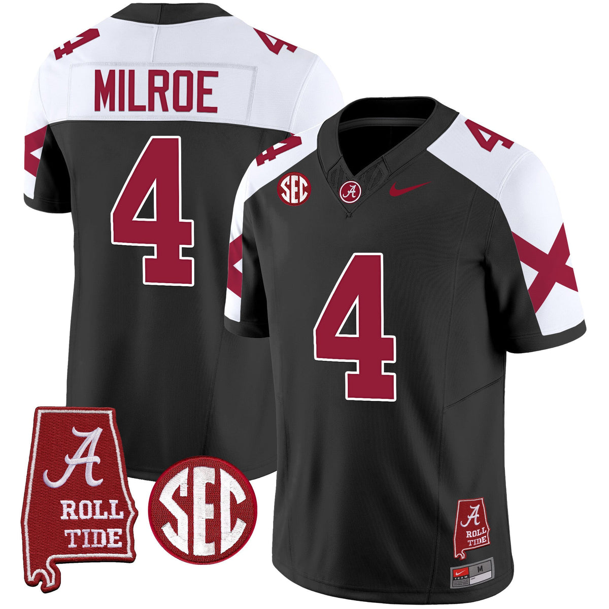Men's Alabama Crimson Tide Vapor Limited Jersey V6 - Alabama Map - All Stitched - image 29