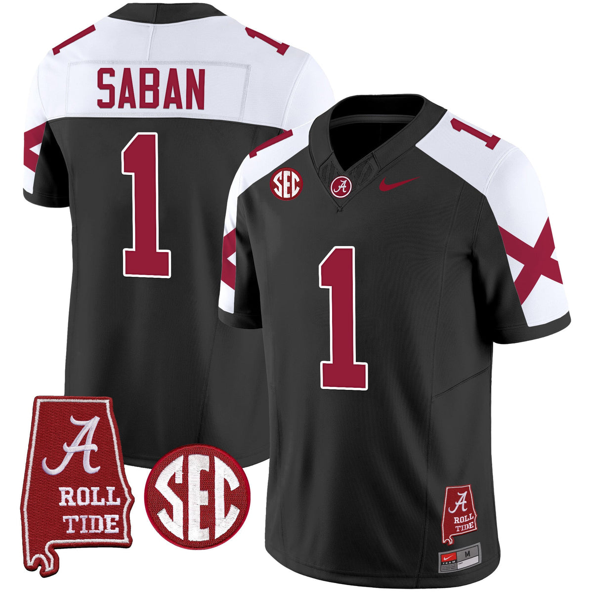 Men's Alabama Crimson Tide Vapor Limited Jersey V6 - Alabama Map - All Stitched - image 30