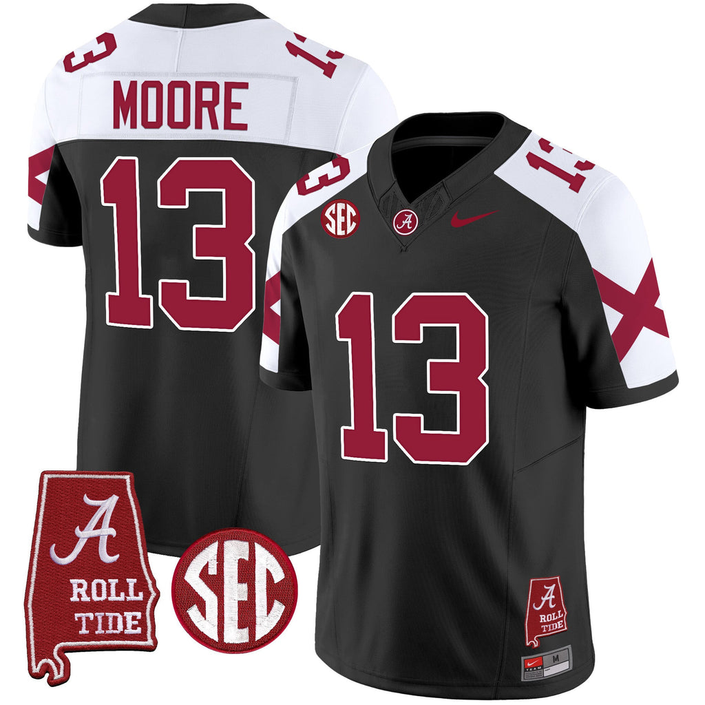 Men's Alabama Crimson Tide Vapor Limited Jersey V6 - Alabama Map - All Stitched - image 33