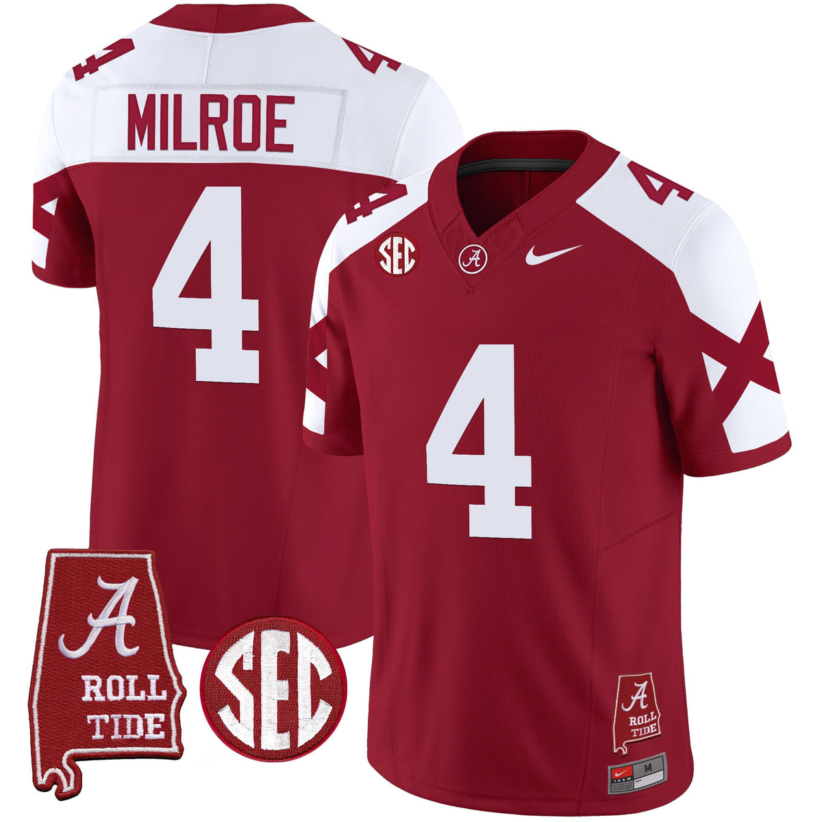 Men's Alabama Crimson Tide Vapor Limited Jersey V6 - Alabama Map - All Stitched - image 36