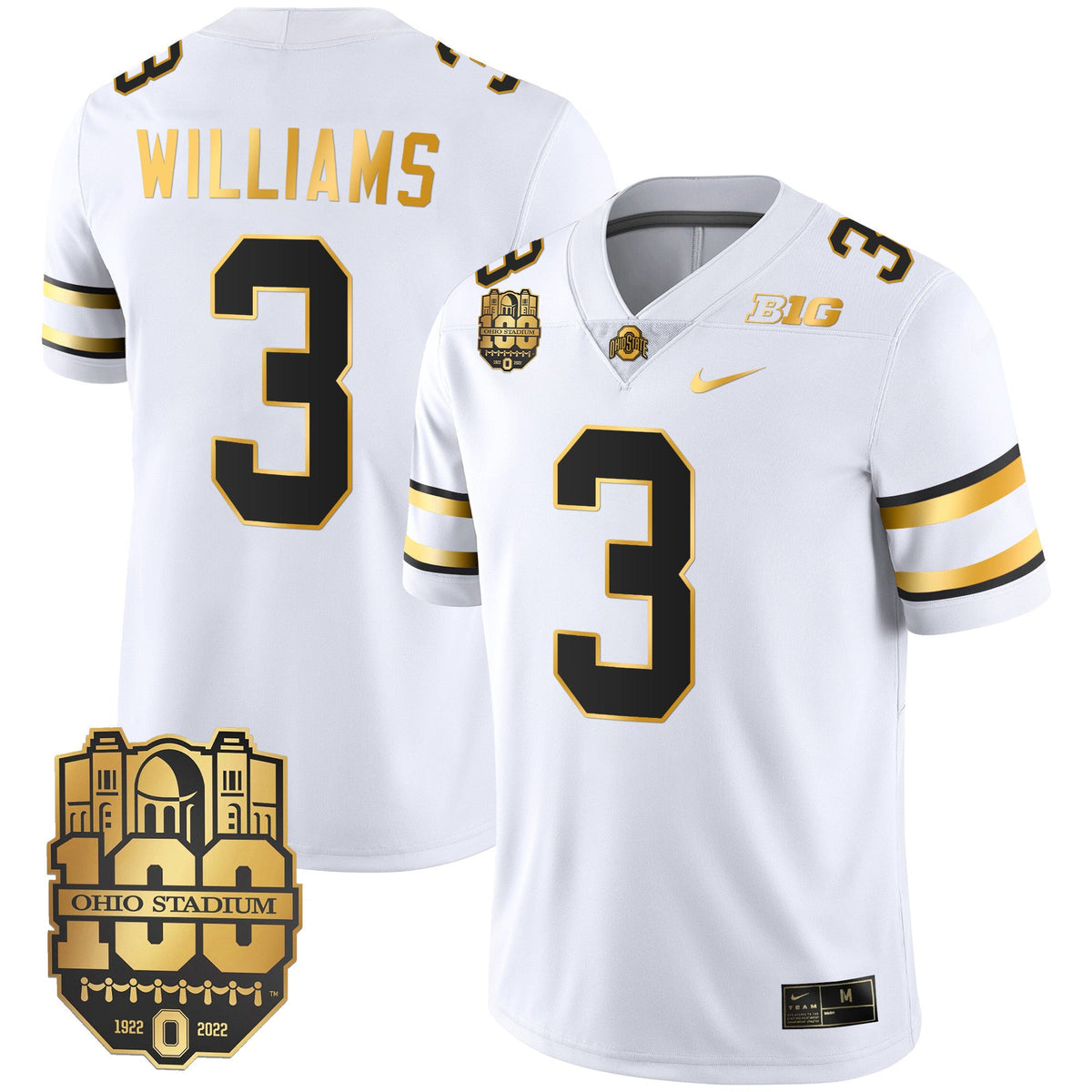 Men's Ohio State Buckeyes Gold Jersey - All Stitched - image 9