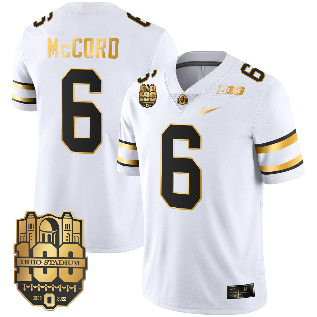 Men's Ohio State Buckeyes Gold Jersey - All Stitched - image 10
