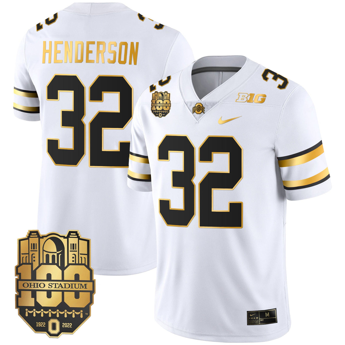 Men's Ohio State Buckeyes Gold Jersey - All Stitched - image 11