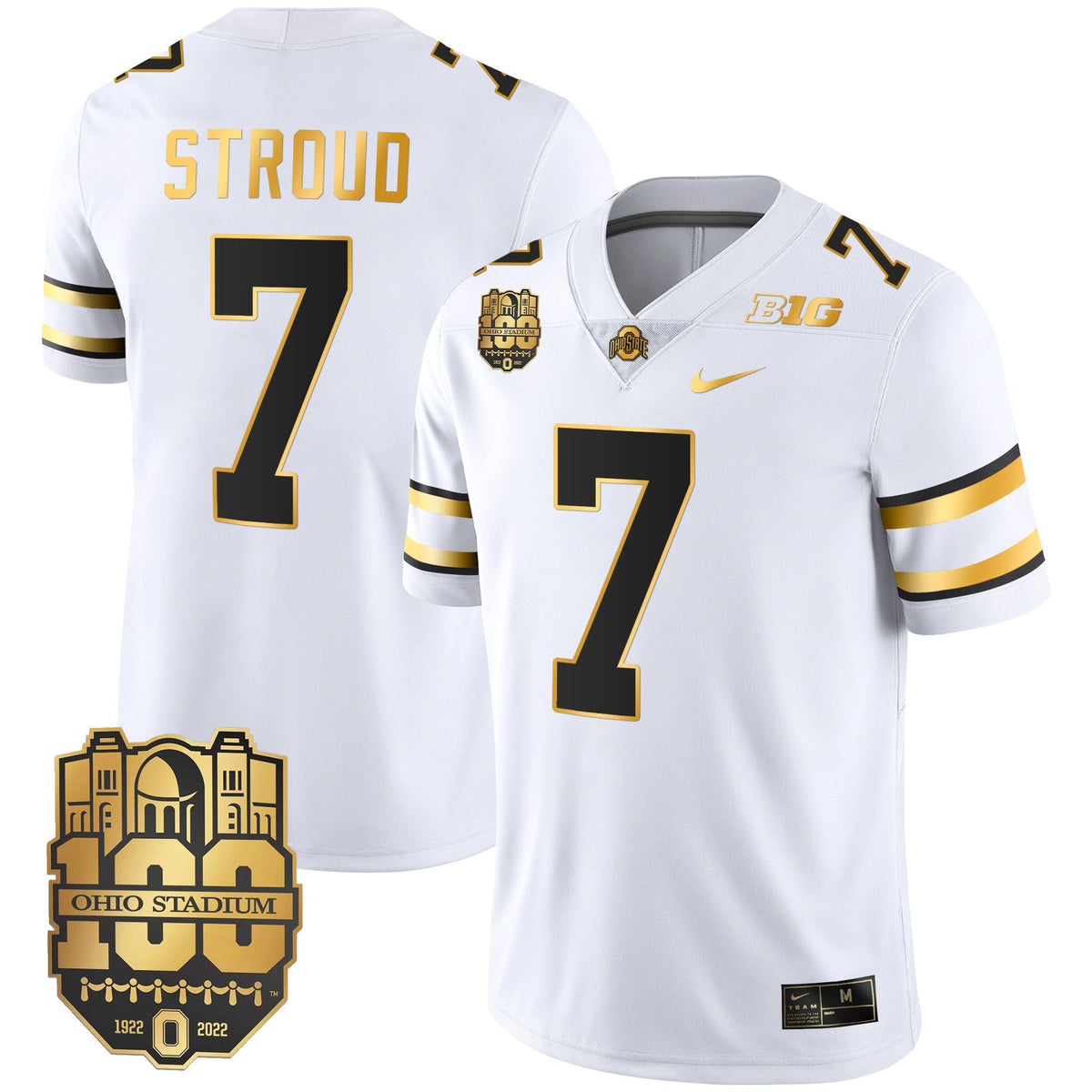 Men's Ohio State Buckeyes Gold Jersey - All Stitched - image 13