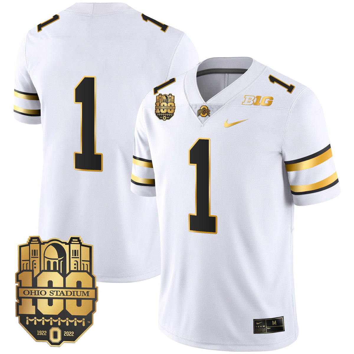 Men's Ohio State Buckeyes Gold Jersey - All Stitched - image 14