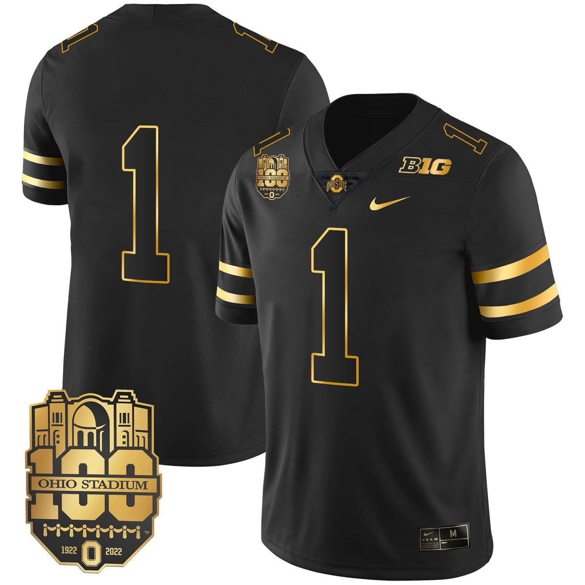 Men's Ohio State Buckeyes Gold Jersey - All Stitched - image 28