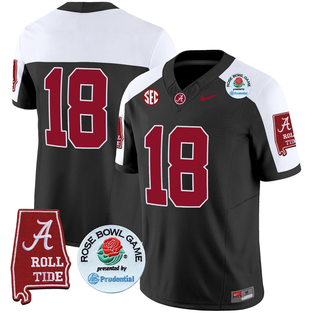Men's Alabama Crimson Tide Rose Bowl Patch Vapor Limited Jersey - All Stitched - image 7