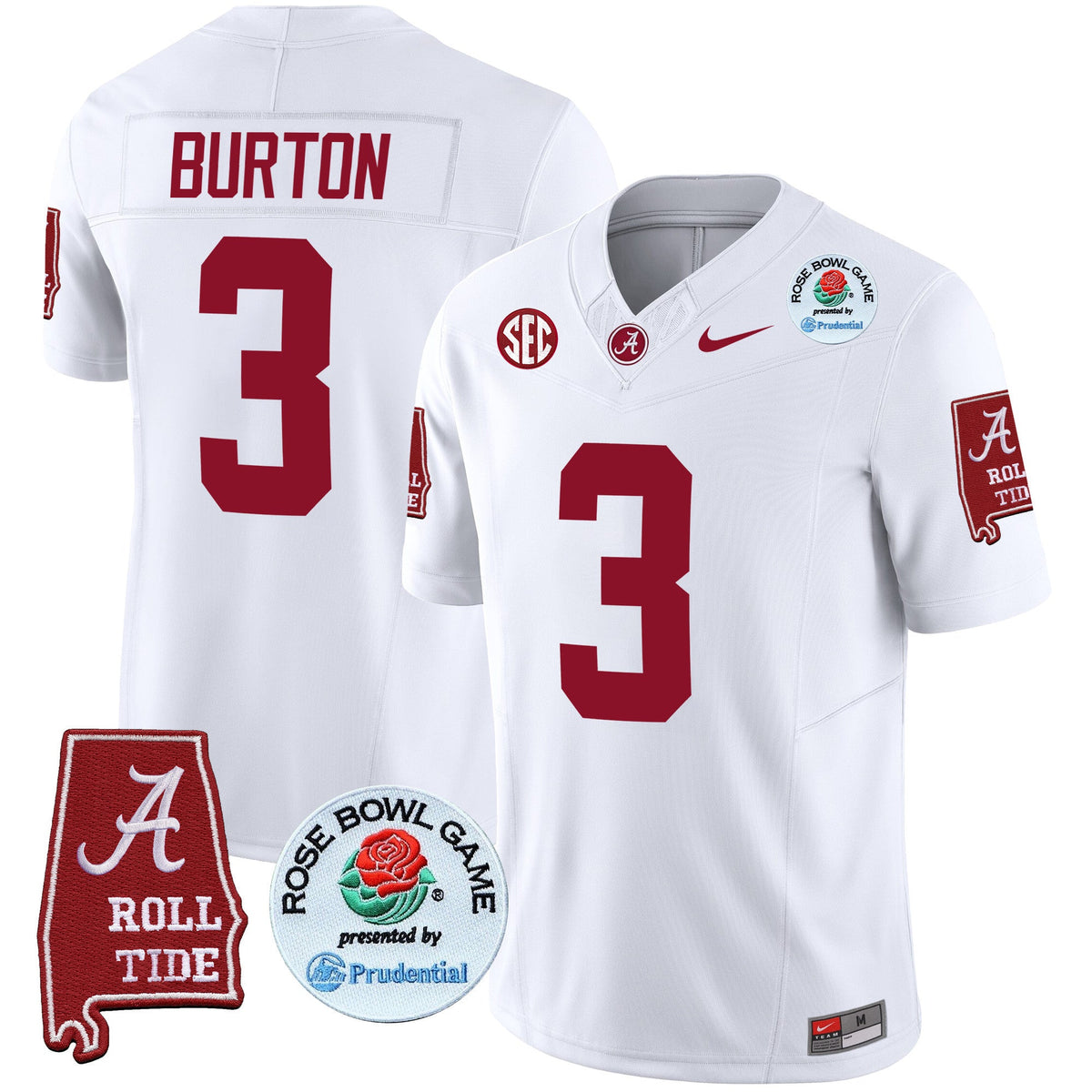 Men's Alabama Crimson Tide Rose Bowl Patch Vapor Limited Jersey - All Stitched - image 36