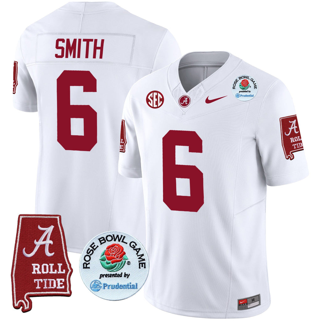 Men's Alabama Crimson Tide Rose Bowl Patch Vapor Limited Jersey - All Stitched - image 38