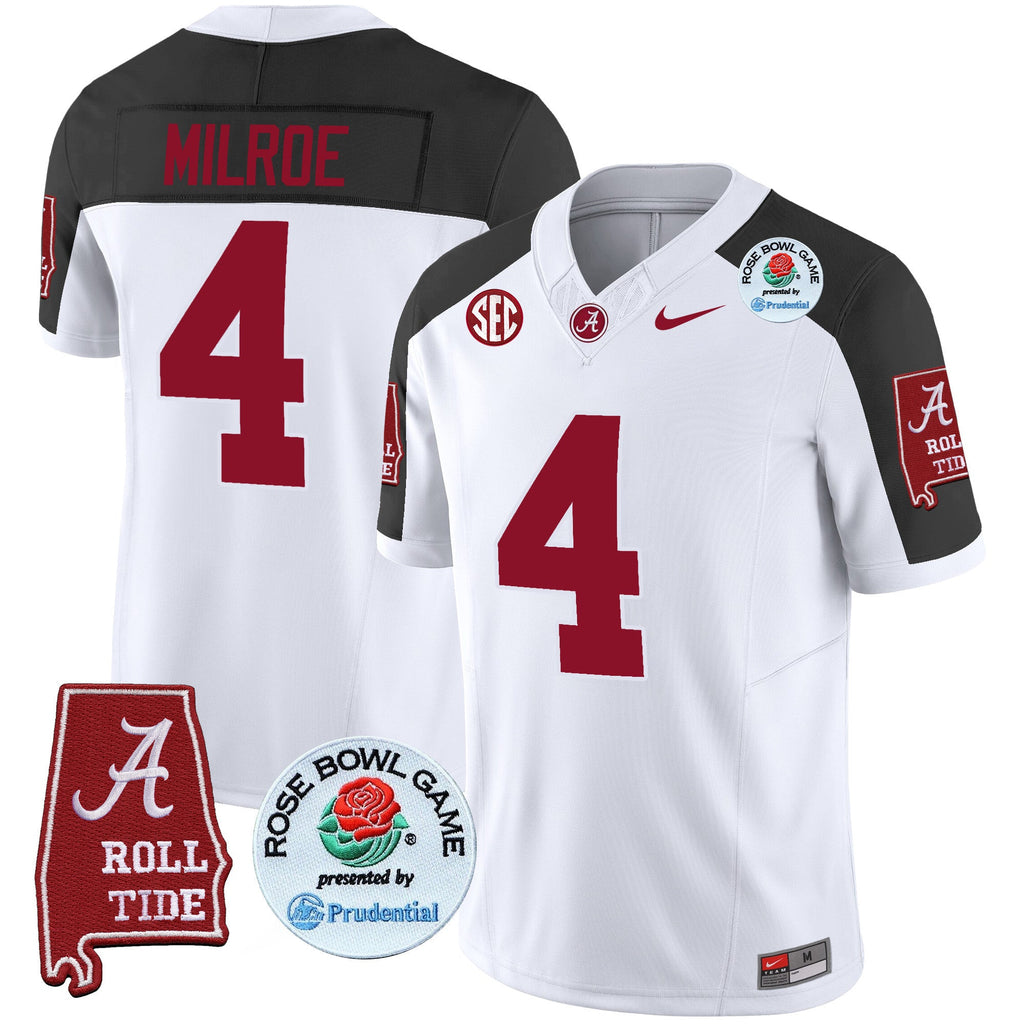Men's Alabama Crimson Tide Rose Bowl Patch Vapor Limited Jersey - All Stitched - image 42