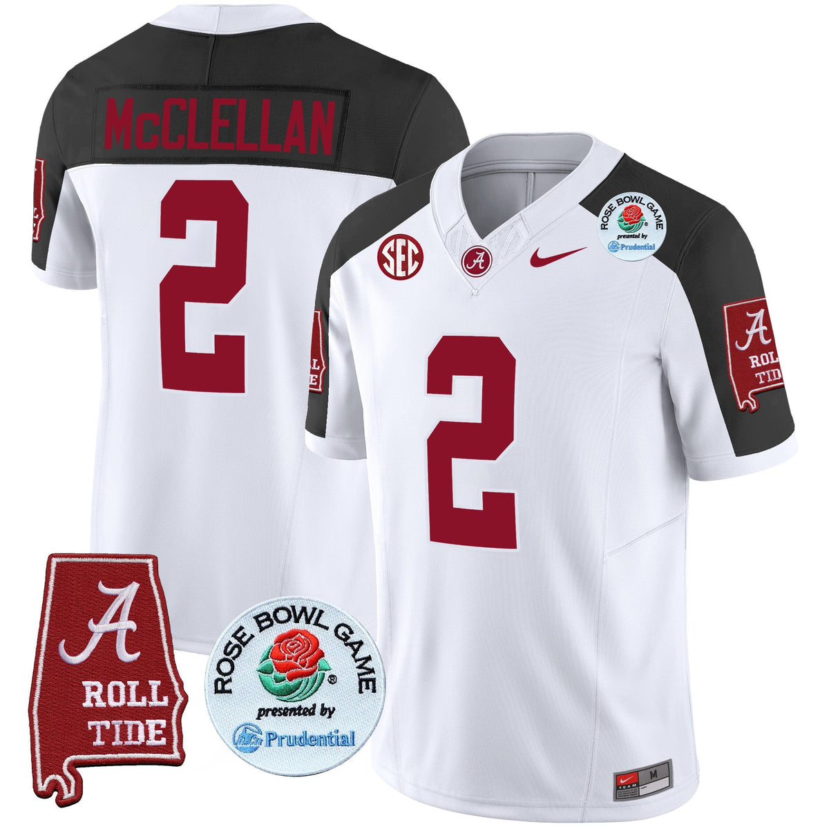 Men's Alabama Crimson Tide Rose Bowl Patch Vapor Limited Jersey - All Stitched - image 43