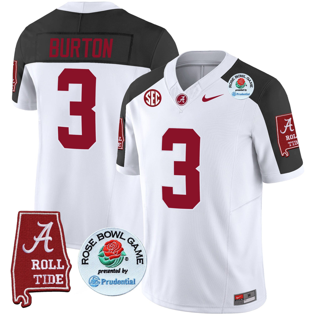 Men's Alabama Crimson Tide Rose Bowl Patch Vapor Limited Jersey - All Stitched - image 44