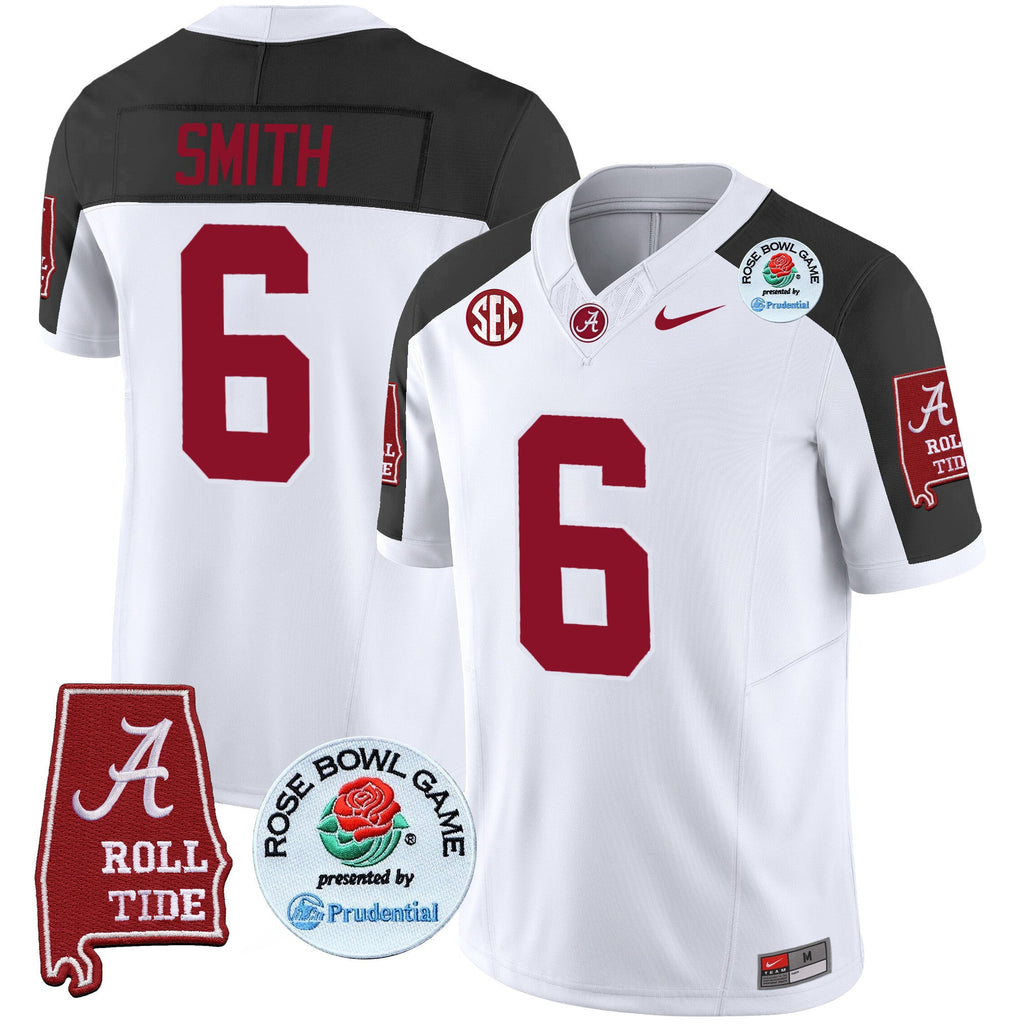Men's Alabama Crimson Tide Rose Bowl Patch Vapor Limited Jersey - All Stitched - image 46