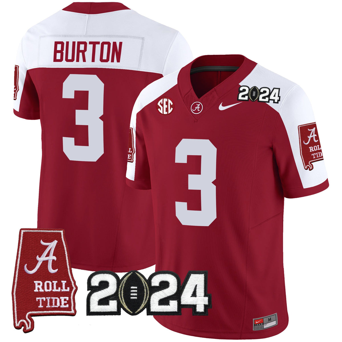 Men's Alabama Crimson Tide 2024 Vapor Limited Jersey - All Stitched - image 12