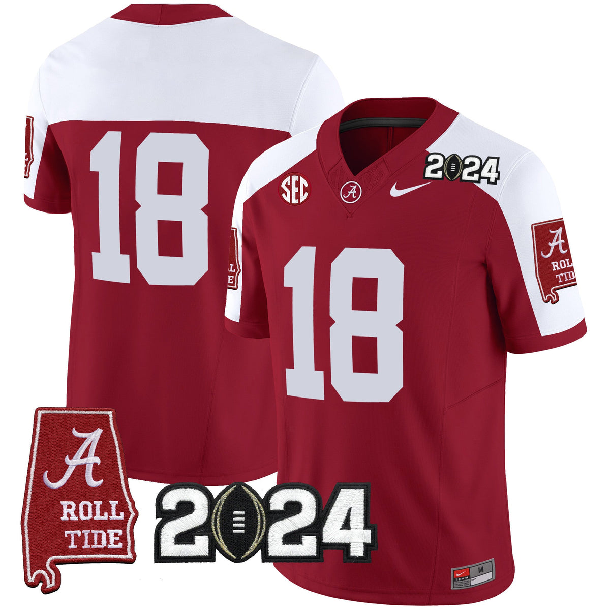 Men's Alabama Crimson Tide 2024 Vapor Limited Jersey - All Stitched - image 15