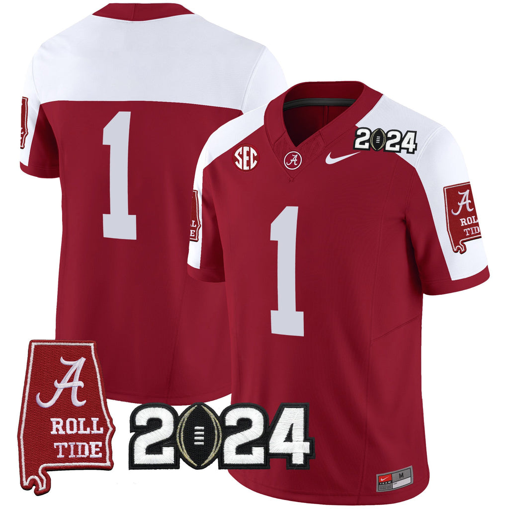 Men's Alabama Crimson Tide 2024 Vapor Limited Jersey - All Stitched - image 16