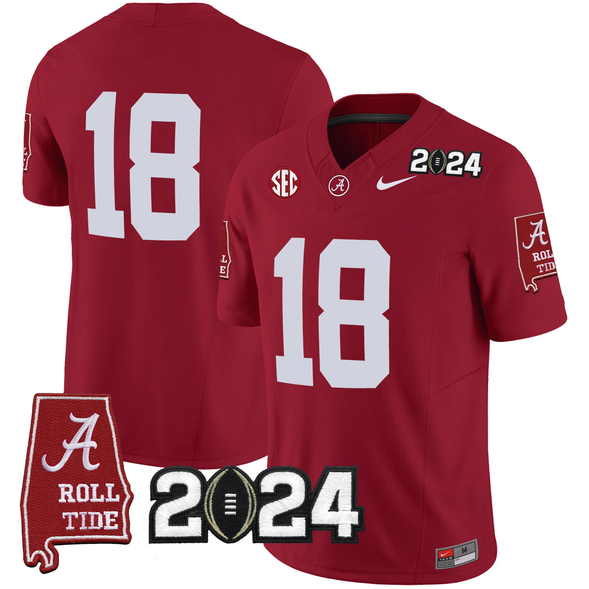 Men's Alabama Crimson Tide 2024 Vapor Limited Jersey - All Stitched - image 23