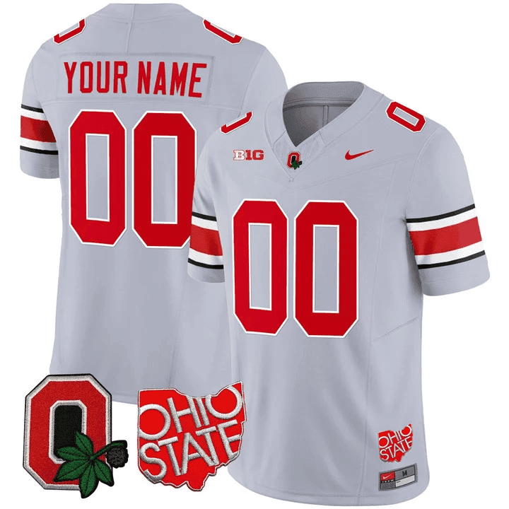 Ohio State Buckeyes Ohio State & Logo Patch Custom Jersey - All Stitched - image 3