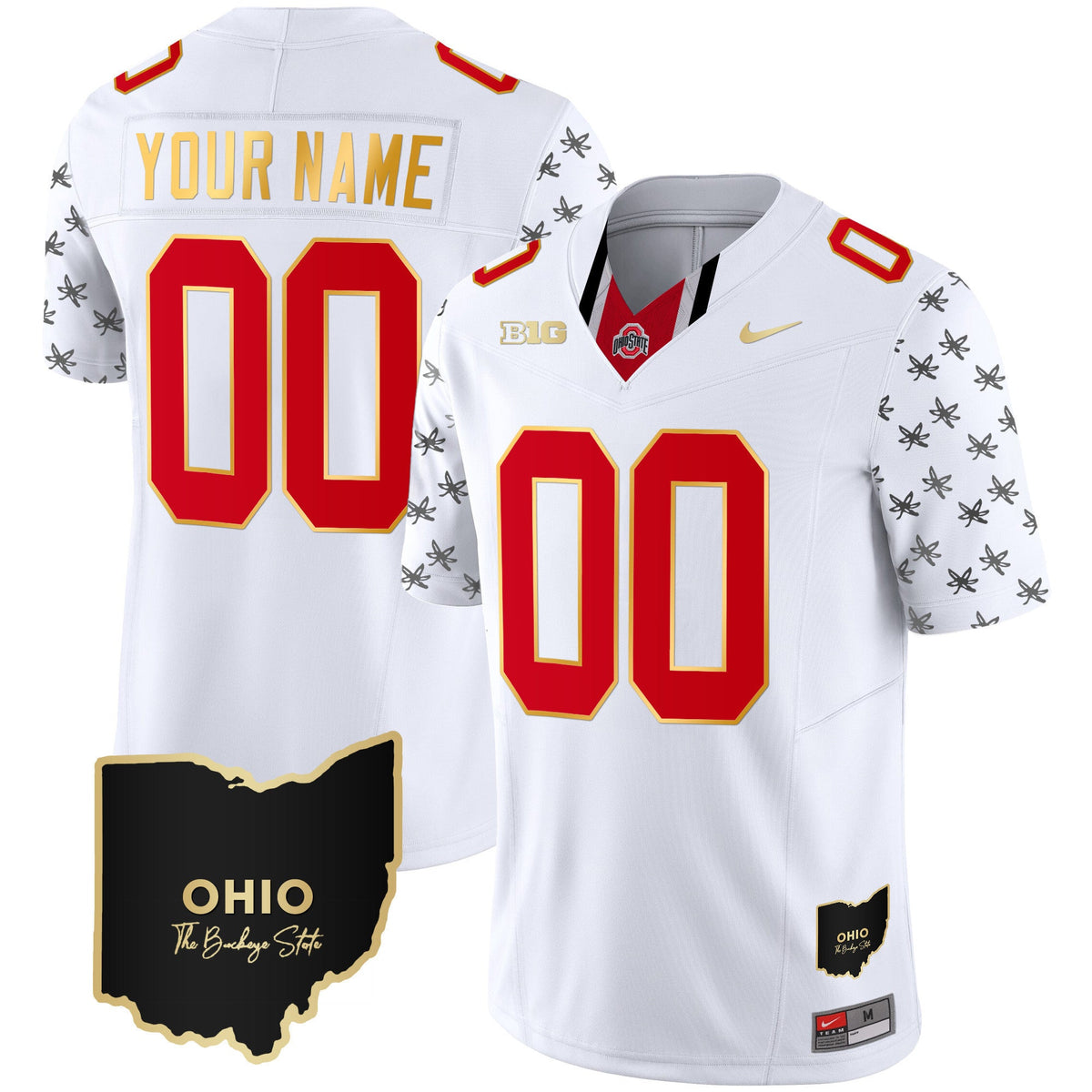 Ohio State Buckeyes 2023 Alternate Gold Custom Jersey - Stitched - image 2