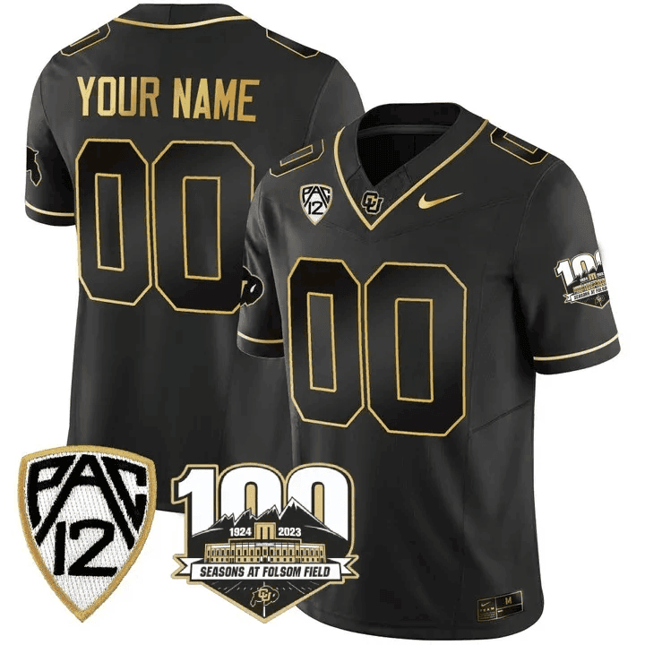 Colorado Buffaloes 100th Seasons At Folsom Field Patch Vapor Limited Custom Jersey V2- All Stitched - image 5