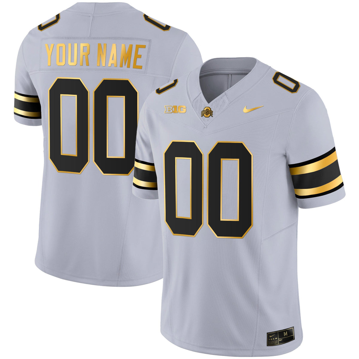 Ohio State Buckeyes Gold Custom Jersey - All Stitched - image 1
