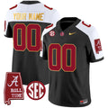 Alabama Crimson Tide Gold Trim Vapor Custom Jersey - Alabama Map - All Stitched - image 1
