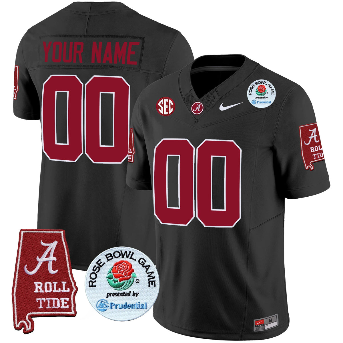 Alabama Crimson Tide Rose Bowl Patch Vapor Limited Custom Jersey - All Stitched - image 4
