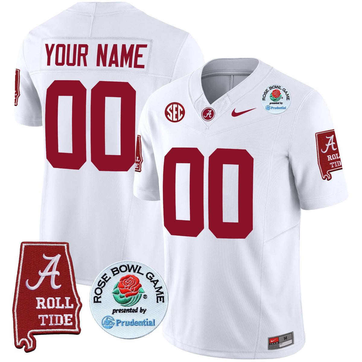 Alabama Crimson Tide Rose Bowl Patch Vapor Limited Custom Jersey - All Stitched - image 5