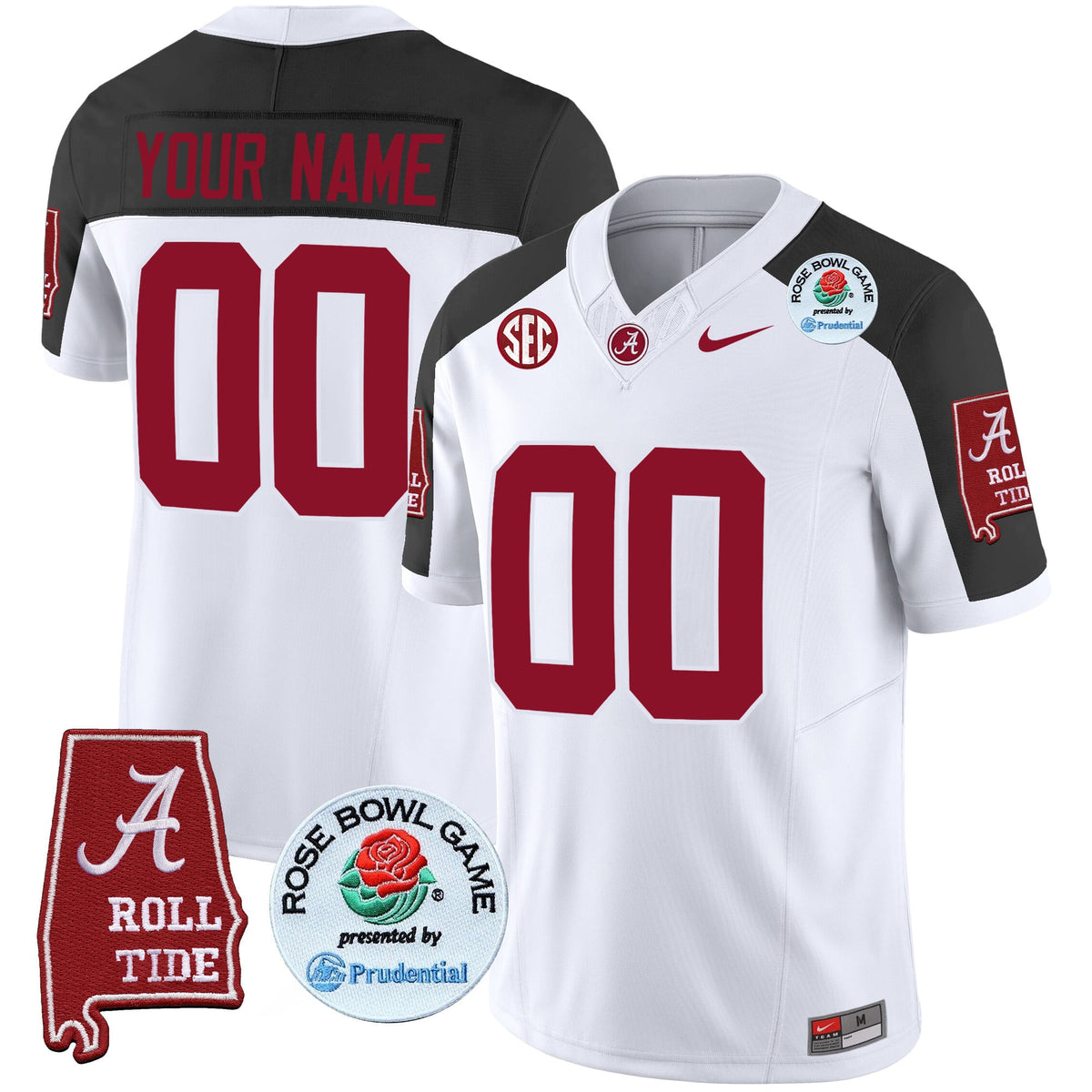 Alabama Crimson Tide Rose Bowl Patch Vapor Limited Custom Jersey - All Stitched - image 6